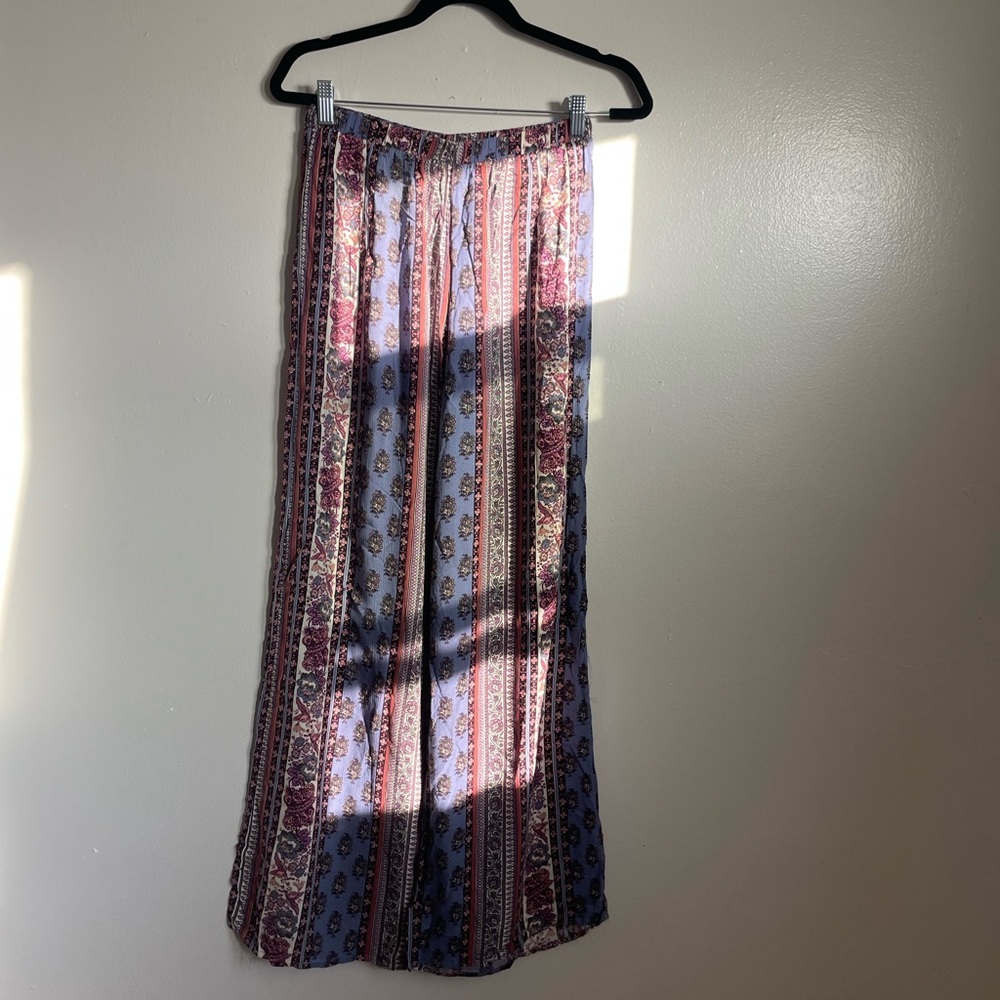 Size Small Wide Leg Patterned Colorful Pants